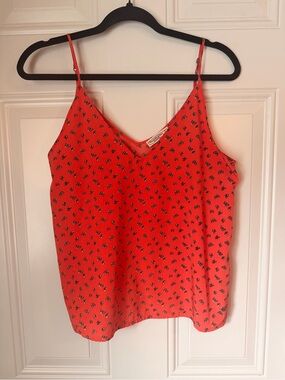 Abercrombie & Fitch Coral-Red Floral Spaghetti Strap Cami
